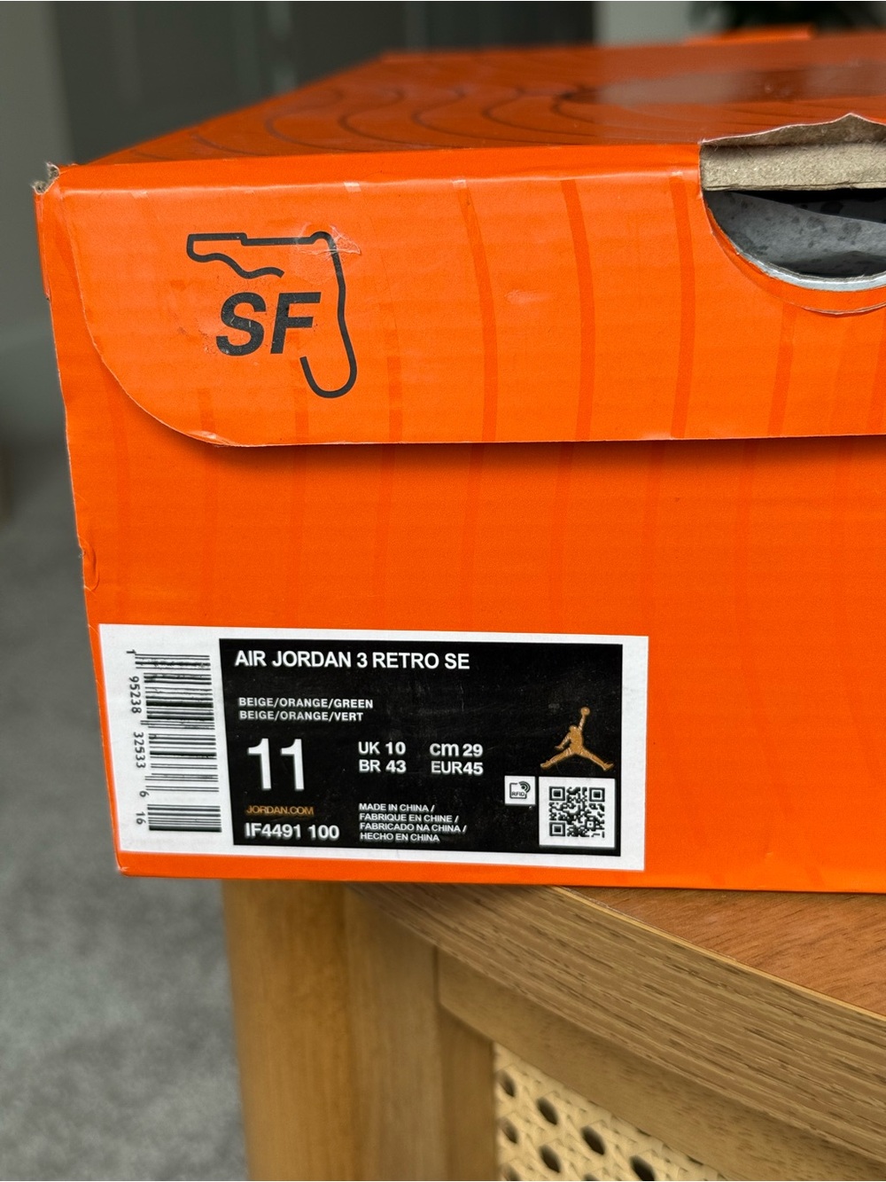Nike Air Jordan 3 Retro SE Solefly Miami Beige Orange Green Sneakers Men’s 11 - Picture 13 of 15